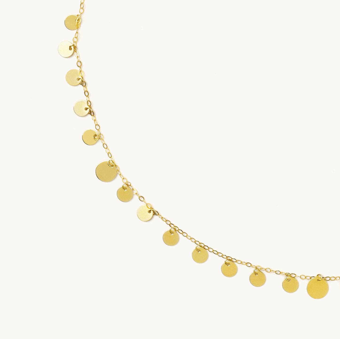 Dainty Starry Full Disk Adjustable Necklace