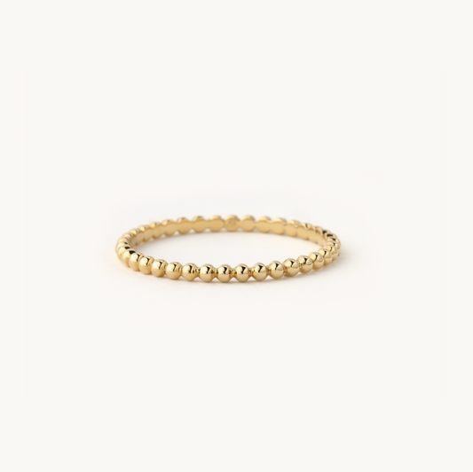 Dainty Beaded Eternity Ring