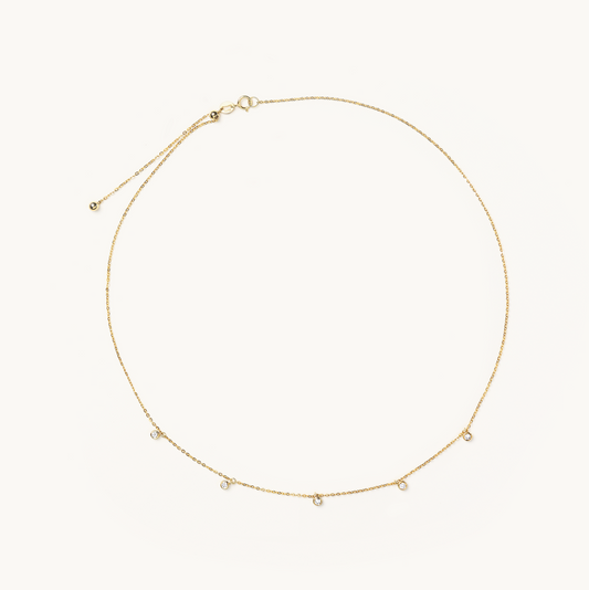 Dainty Diamond Adjustable Necklace