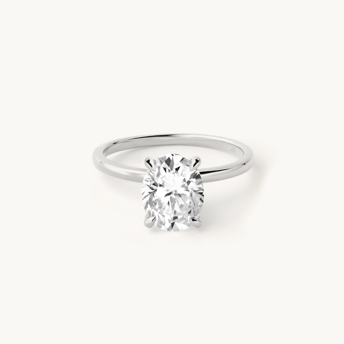 Solitaire Bouquet Oval 2.5CT Engagement Ring