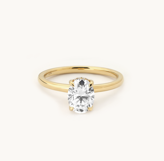 Solitaire Oval 1CT Engagement Ring